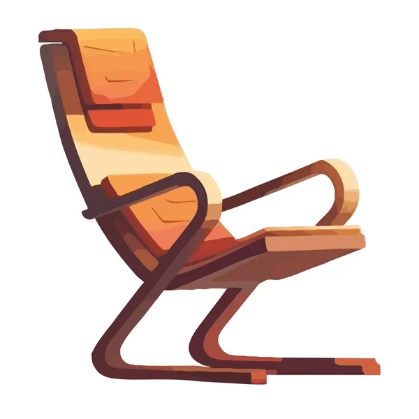 Cadeira Confortável Ícone Mobiliário Relaxamento — Vetor de Stock