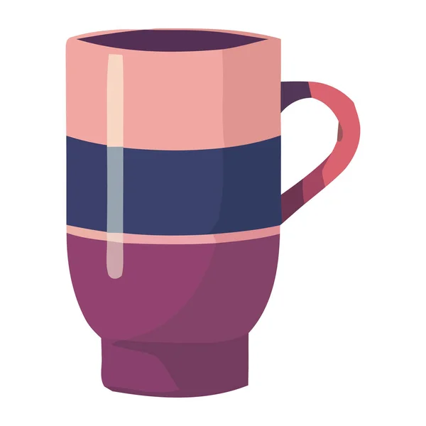 ピンクと青のマグカップのアイコン — ストックベクタ