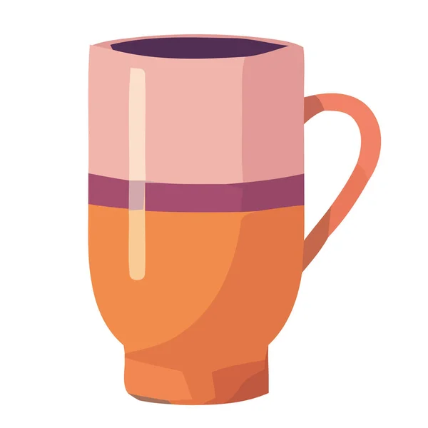 ピンクとオレンジのマグカップのアイコン — ストックベクタ
