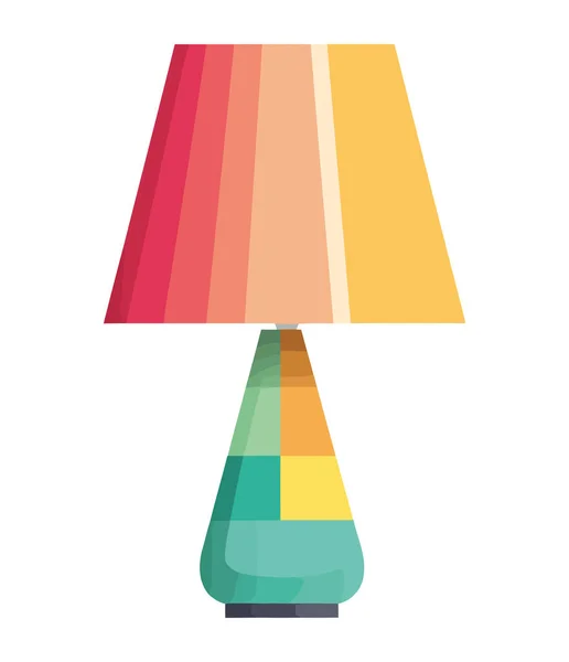 Lampe Moderne Jaune Icône Chambre — Image vectorielle
