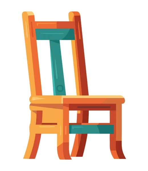 木製の椅子機器のアイコン — ストックベクタ