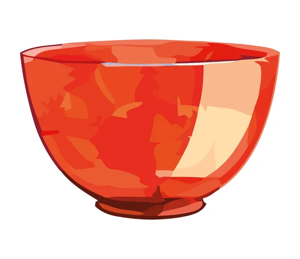 Czerwone Naczynia Dekoracje Ceramiczne Izolowane — Wektor stockowy