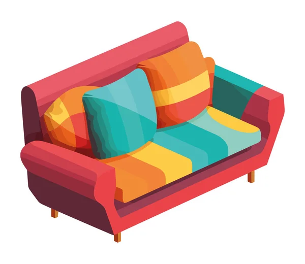 Poltrona Confortável Sofá Conjunto Para Relaxamento Isolado — Vetor de Stock