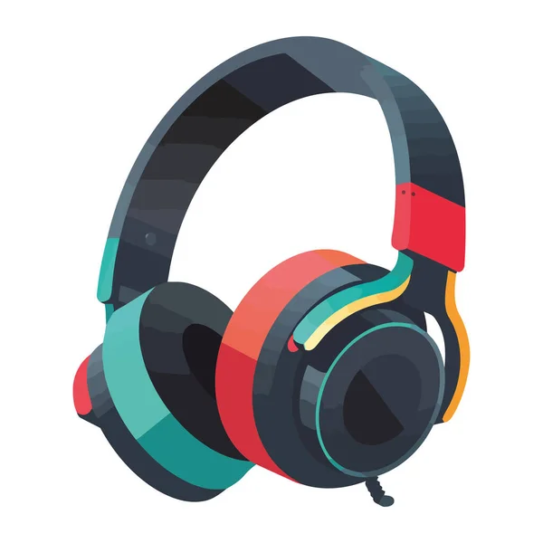 Red Headset Audio Device Icon — Stock Vector