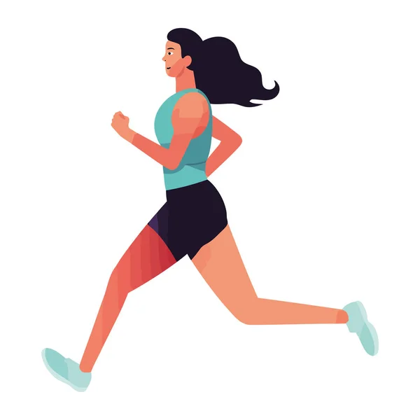 漂亮的女运动员跑步 — 图库矢量图片