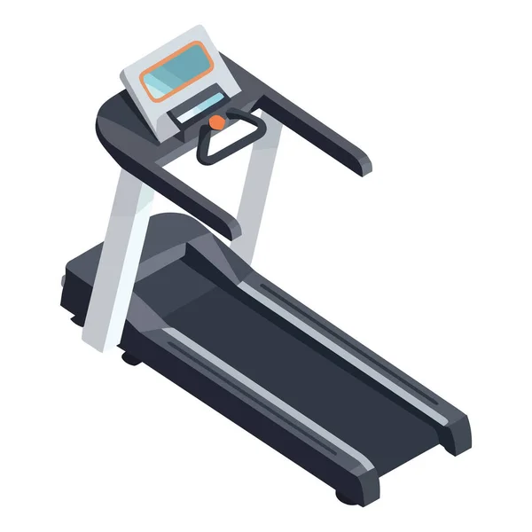Grå Löpband Gym Utrustning Ikon — Stock vektor