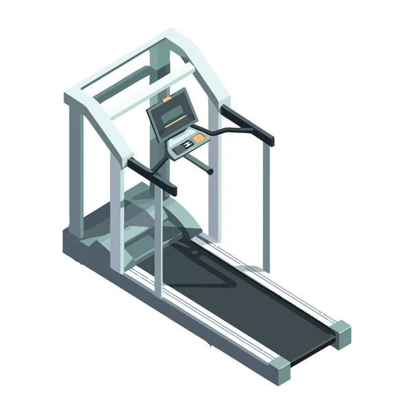 Classic Treadmill Gym Equipment Icon — Stock Vector