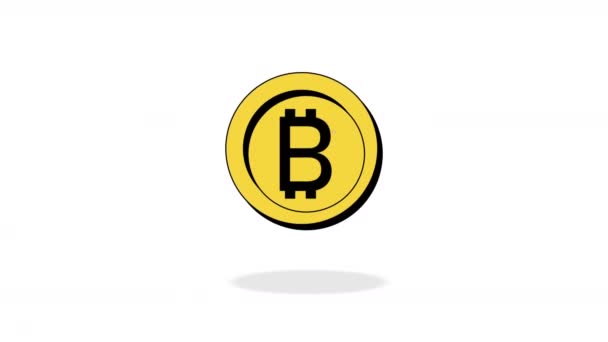 Bitcoin Crypto Valuta Investering Animatie Video Geanimeerd — Stockvideo