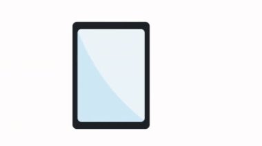 Tablet animasyonunda elektronik ticaret 4k video animasyonu