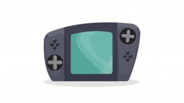 siyah video oyunu konsolu taşınabilir animasyon 4k video animasyonu