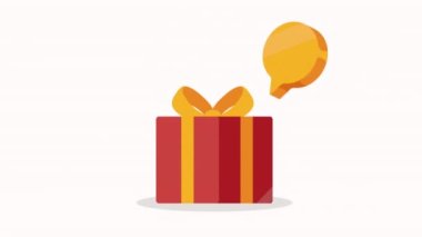 Yüzde hediye ve para sembolü animasyon 4k video animasyonu