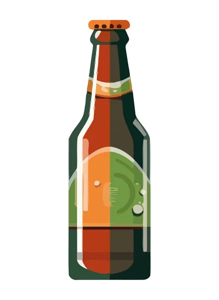 Пляшка Пивного Напою Ізольована Ікона — стоковий вектор