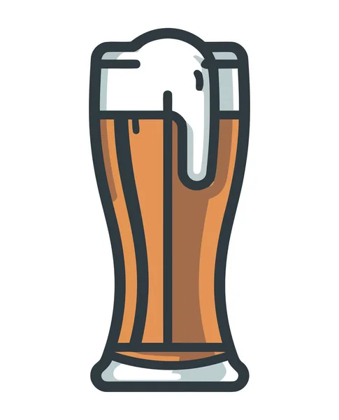 Μπύρα Ποτήρι Απομονωμένες Εικονίδιο — Διανυσματικό Αρχείο
