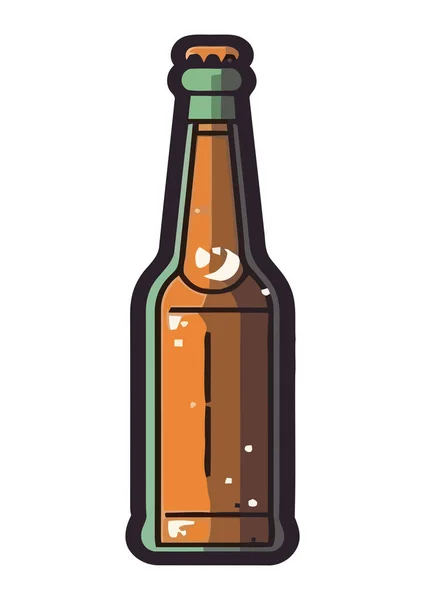 Пляшка Пивного Напою Значком Крана — стоковий вектор