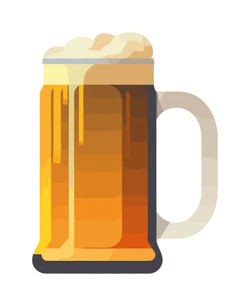 Fresh Beer Jar Drink Icon — Stock Vector