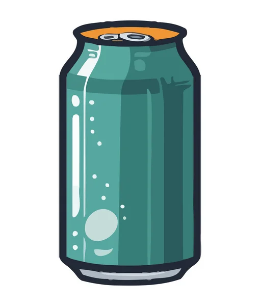 蓝色饮料罐装产品隔离图标 — 图库矢量图片