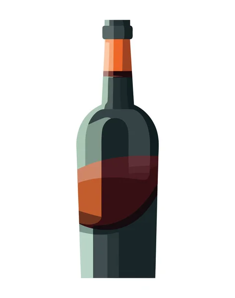 Boisson Vin Frais Icône Bouteille Grise — Image vectorielle