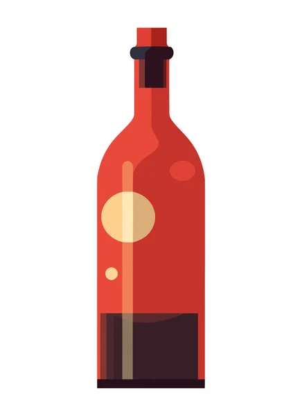 Свежий Винный Напиток Красной Бутылке — стоковый вектор