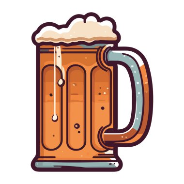 Lezzetli bira kavanozu içecek ikonu