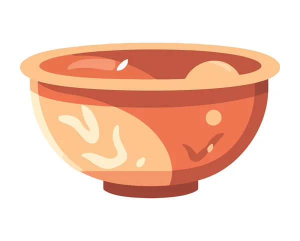 陶瓷碗厨房器皿图标隔离 — 图库矢量图片