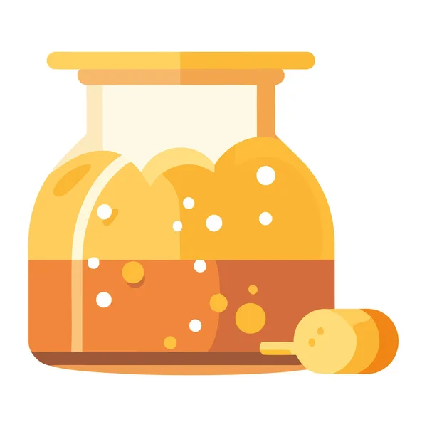 Νωπά Φρούτα Και Μέλι Βάζο Απομονωμένο — Διανυσματικό Αρχείο