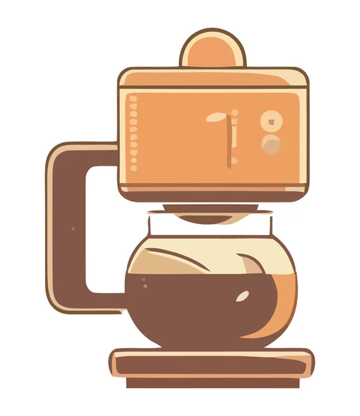 Kaffeemaschine Küchenutensil Isoliert — Stockvektor