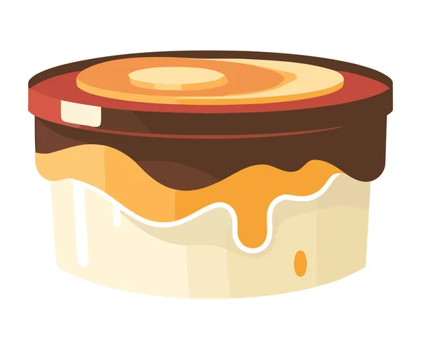Hausgemachtes Honigglas Süßer Natur Gourmet Snack Isoliert — Stockvektor