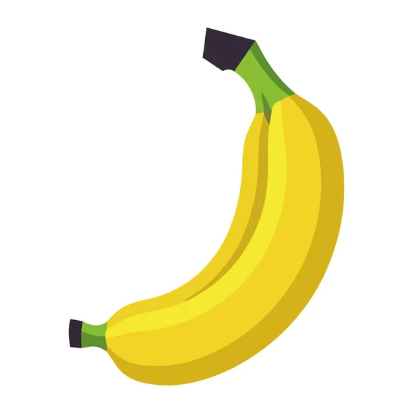 Plátano Orgánico Fresco Símbolo Una Alimentación Saludable Aislado — Archivo Imágenes Vectoriales