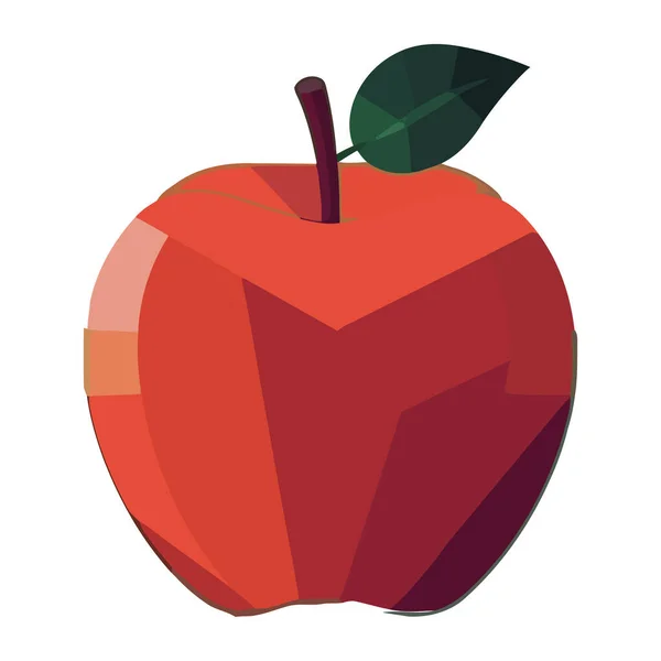 Fresh Organic Apple Symbolizes Healthy Eating Freshness Isolated — Stock Vector