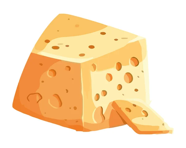 新鲜莫扎瑞拉奶酪食品图标分离 — 图库矢量图片