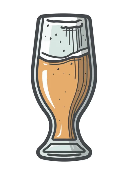 Pivo Skleněné Nápojové Ikoně — Stockový vektor