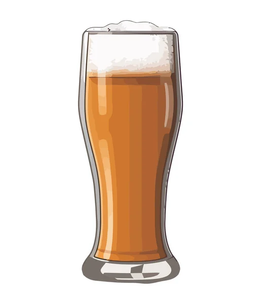 Cerveja Ícone Bebida Vidro — Vetor de Stock
