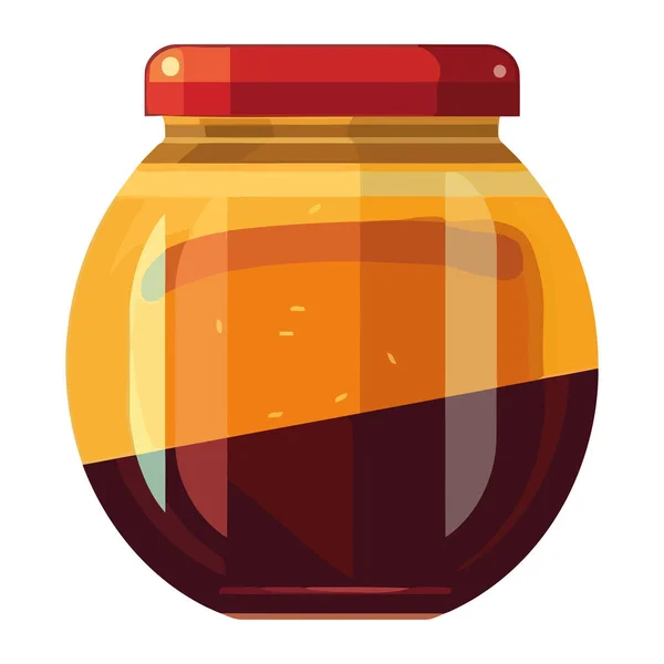 有机蜂蜜罐 是自然隔绝的象征 — 图库矢量图片