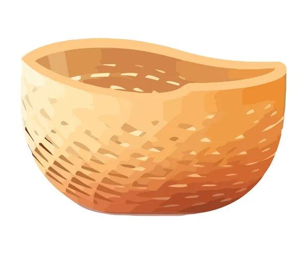 有机陶器碗装饰图标隔离 — 图库矢量图片