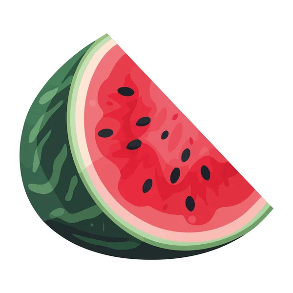 Juicy Watermelon Slice Perfect Summer Refreshment Snack Isolated — Stock Vector