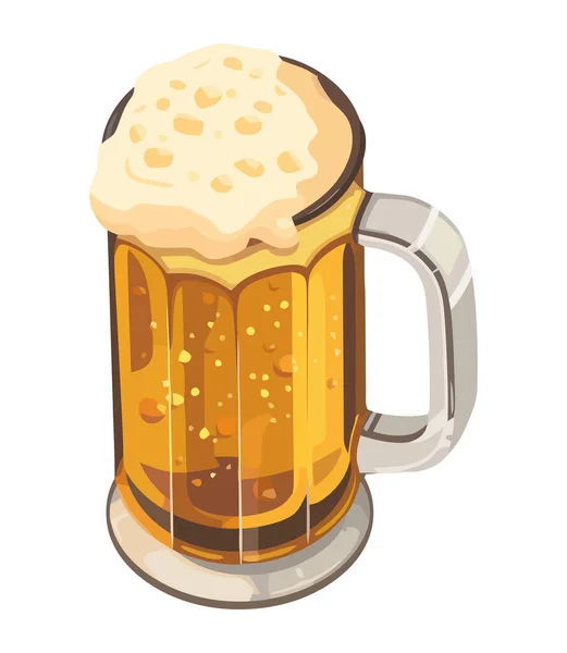 Beer Jar Bubbles Icon — Stock Vector