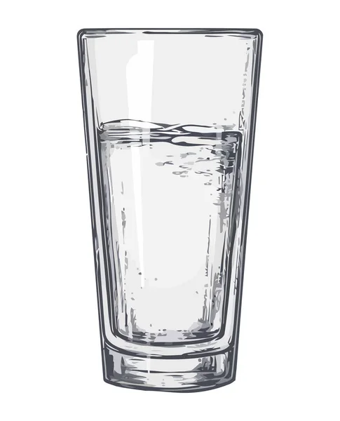 Drink Glas Gezeichnete Stil Ikone — Stockvektor