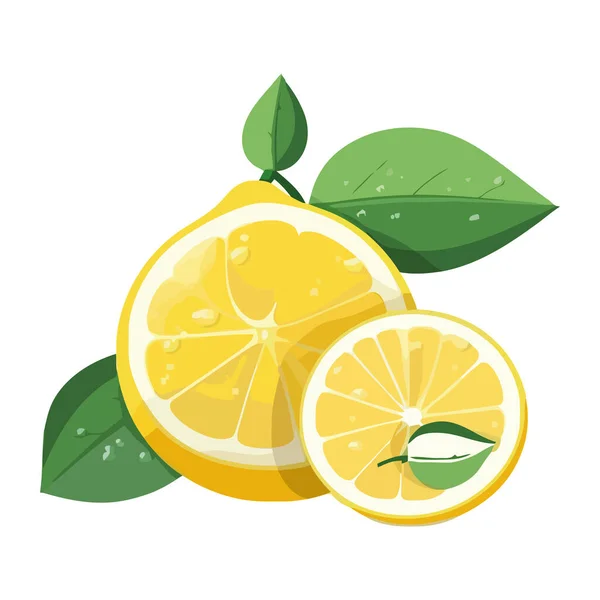 Juicy Citrus Fruit Slice Fresh Ripe Isolated — Stock Vector