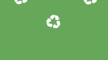 Okları geri dönüşüm sembolleri şablon canlandırması 4k video canlandırması