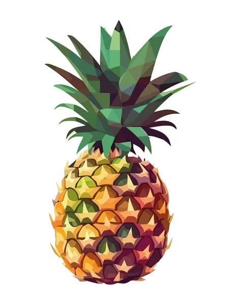 多汁的菠萝 健康热带小吃的象征 — 图库矢量图片