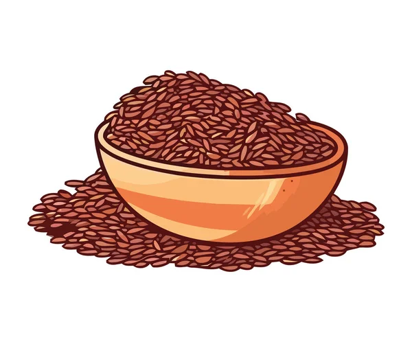 Comida Saludable Trigo Orgánico Planta Cereal Montón Aislado — Vector de stock