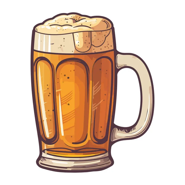 黄金啤酒酒画图标 — 图库矢量图片