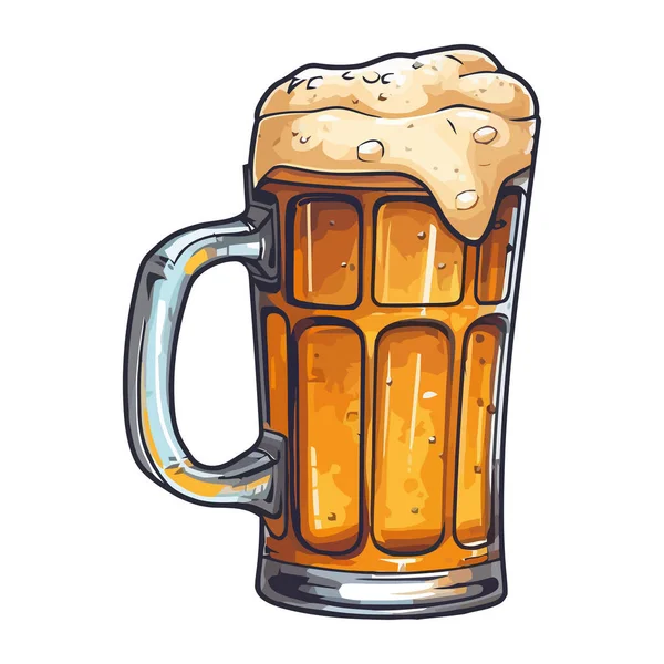 Ikona Stylu Náčrtku Piva — Stockový vektor