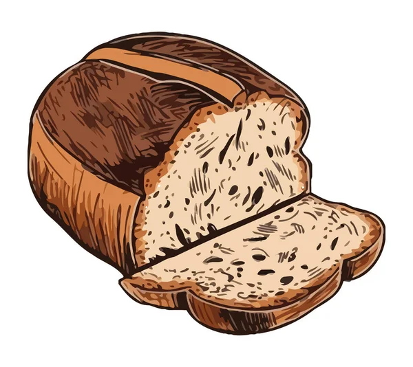 面包象征着健康的饮食和新鲜的隔离 — 图库矢量图片