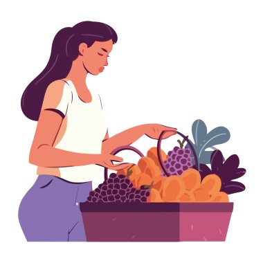 Sağlıklı beslenmek için taze organik böğürtlen toplayan kadınlar