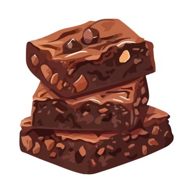 Gurme çikolatalı brownie çerez, tatlı ve hoşgörülü ikon