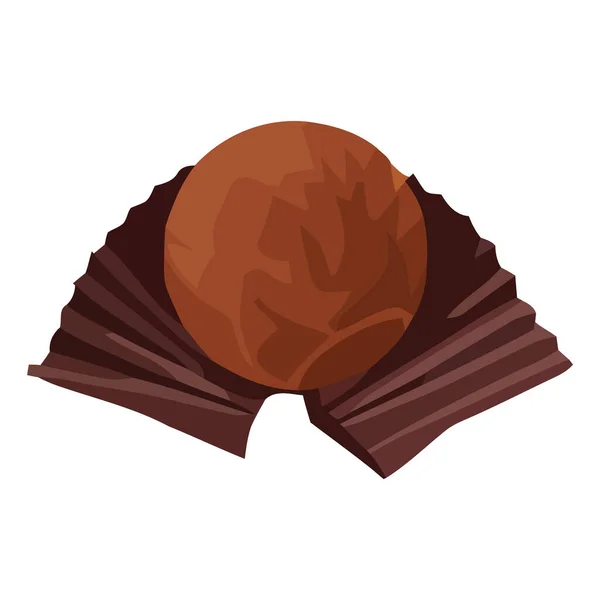Ikon Makanan Penutup Coklat Gourmet Pada Ikon Latar Belakang Terisolasi - Stok Vektor