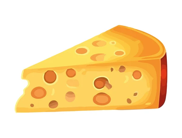 新鲜切碎的奶酪小吃图标被隔离 — 图库矢量图片