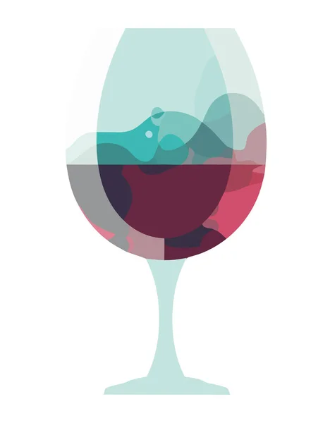 Luxury Wineglass Symbolizes Celebration Winery Backdrop Isolated — Stock Vector