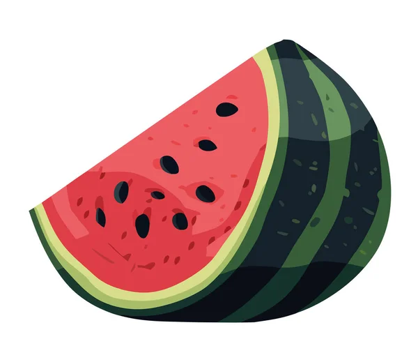 Juicy Watermelon Slice Perfect Summer Refreshment Snack Isolated — Stock Vector